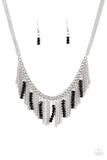 Paparazzi "Metro Jungle" Black Necklace & Earring Set Paparazzi Jewelry