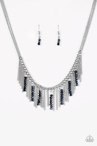 Paparazzi "Metro Jungle" Blue Necklace & Earring Set Paparazzi Jewelry