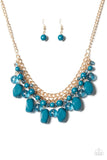 Paparazzi "Newport Native" Blue Necklace & Earring Set Paparazzi Jewelry