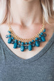 Paparazzi "Newport Native" Blue Necklace & Earring Set Paparazzi Jewelry