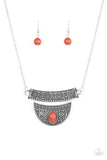 Paparazzi "Amazon Amateur" Orange Necklace & Earring Set Paparazzi Jewelry