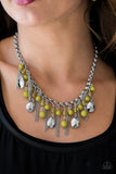 Paparazzi "Here Comes The Storm" Green Necklace & Earring Set Paparazzi Jewelry
