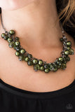 Paparazzi "Time To RUNWAY" Green Necklace & Earring Set Paparazzi Jewelry