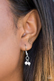 Paparazzi "Chic On Fleek" Multi Pink White Faux Silver Pearl Fringe Necklace & Earring Set Paparazzi Jewelry