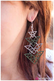 Paparazzi "Straight to the Point" Green Earrings Paparazzi Jewelry