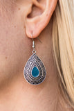 Paparazzi "Desert Storm" Blue Earrings Paparazzi Jewelry