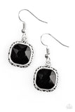 Paparazzi "Turn On The Swag" Black Earrings Paparazzi Jewelry