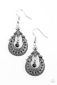 Paparazzi VINTAGE VAULT "Holi" Black Earrings Paparazzi Jewelry