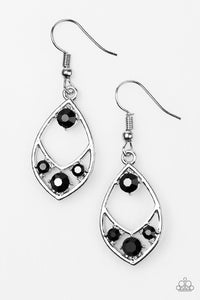 Paparazzi "Superior Sparkle" Black Earrings Paparazzi Jewelry