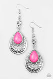 Paparazzi "Take Me To The River" Pink Earrings Paparazzi Jewelry