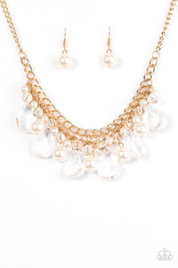 Paparazzi "Twinkly Typhoon" Gold Necklace & Earring Set Paparazzi Jewelry