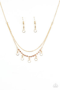 Paparazzi "Modern Day Princess" Gold Necklace & Earring Set Paparazzi Jewelry