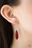Paparazzi "This Side Of Malibu" Red Necklace & Earring Set Paparazzi Jewelry