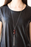 Paparazzi "Still Killin It" Red Gems Pendant Black Gunmetal Necklace & Earring Set Paparazzi Jewelry