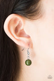 Paparazzi "A FOUR-ce To Be Reckoned With" Green Necklace & Earring Set Paparazzi Jewelry