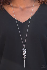 Paparazzi "Bossy and I Know It" Silver Necklace & Earring Set Paparazzi Jewelry