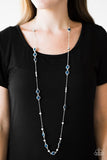 Paparazzi "Make A Scene" Blue Necklace & Earring Set Paparazzi Jewelry