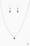 Paparazzi "Dainty and Demure" Blue Necklace & Earring Set Paparazzi Jewelry