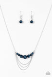 Paparazzi "When POSH Comes To Shove" Blue Necklace & Earring Set Paparazzi Jewelry
