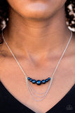 Paparazzi "When POSH Comes To Shove" Blue Necklace & Earring Set Paparazzi Jewelry