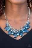 Paparazzi "Twinkly Typhoon" Blue Necklace & Earring Set Paparazzi Jewelry