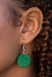 Paparazzi "Greetings From Tahiti" Green Necklace & Earring Set Paparazzi Jewelry