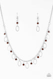 Paparazzi "Twinkle at Twilight" Brown Necklace & Earring Set Paparazzi Jewelry