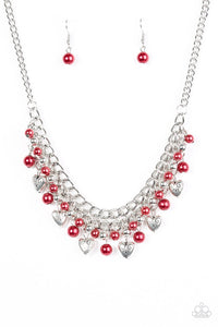 Paparazzi "Self Love" Red Necklace & Earring Set Paparazzi Jewelry
