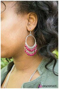 Paparazzi "Sporadic Sprinkles" Pink Earrings Paparazzi Jewelry