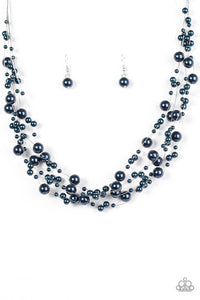 Paparazzi "Absolutely Fab-YOU-lous!" Blue Necklace & Earring Set Paparazzi Jewelry