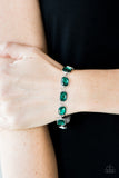 Paparazzi "Deluxe Sparkle" Green Bracelet Paparazzi Jewelry