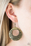 Paparazzi "We Are All Wild Things" Brass Earrings Paparazzi Jewelry