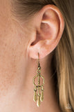 Paparazzi "Leading Edge" Brass Earrings Paparazzi Jewelry