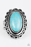 Paparazzi VINTAGE VAULT REPO "Western Wayfarer" Blue Ring Paparazzi Jewelry