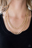 Paparazzi "Hit Em Up" Gold Necklace & Earring Set Paparazzi Jewelry
