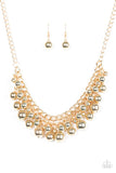 Paparazzi "Heels and Hustle" Gold Necklace & Earring Set Paparazzi Jewelry