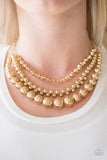 Paparazzi "Beaded Beauty" Gold Necklace & Earring Set Paparazzi Jewelry
