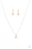 Paparazzi "Carnation Coronation" Rose Gold Necklace & Earring Set Paparazzi Jewelry