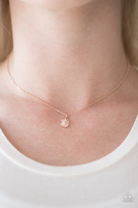 Paparazzi "Carnation Coronation" Rose Gold Necklace & Earring Set Paparazzi Jewelry