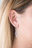 Paparazzi "Keyed Up" Silver Necklace & Earring Set Paparazzi Jewelry