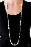 Paparazzi "Lady Boss" Silver Necklace & Earring Set Paparazzi Jewelry