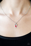Paparazzi VINTAGE VAULT "Girl With Edge" Red Necklace & Earring Set Paparazzi Jewelry