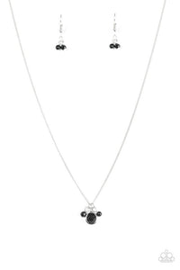 Paparazzi "Always Glassy" Black Necklace & Earring Set Paparazzi Jewelry