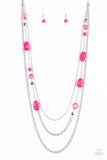 Paparazzi "BELIZE It Or Not" Pink Necklace & Earring Set Paparazzi Jewelry