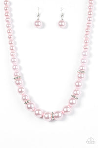Paparazzi "You Had Me At Pearls" Pink Necklace & Earring Set Paparazzi Jewelry