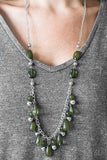 Paparazzi "HUEs She?" Green Necklace & Earring Set Paparazzi Jewelry
