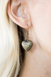 Paparazzi "Radiant Romance" Brass Necklace & Earring Set Paparazzi Jewelry