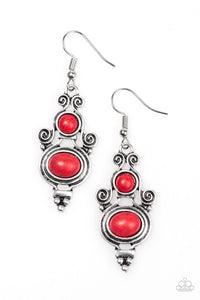 Paparazzi "Hope For The WEST" Red Earrings Paparazzi Jewelry