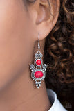 Paparazzi "Hope For The WEST" Red Earrings Paparazzi Jewelry
