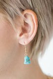 Paparazzi "Canyon Trip" Blue Gold Necklace & Earring Set Paparazzi Jewelry